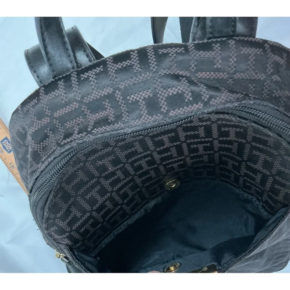 Tommy Hilfiger Logo Black Backpack 12